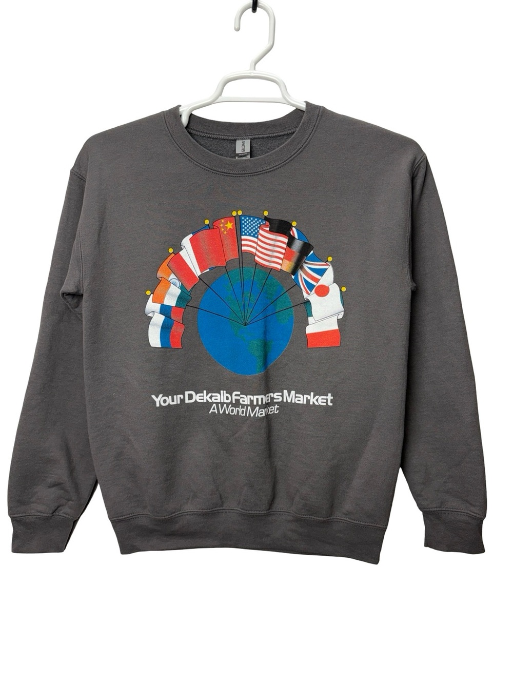 Your Dekalb Farmers Market Gray Graphic Crewneck Sweatshirt